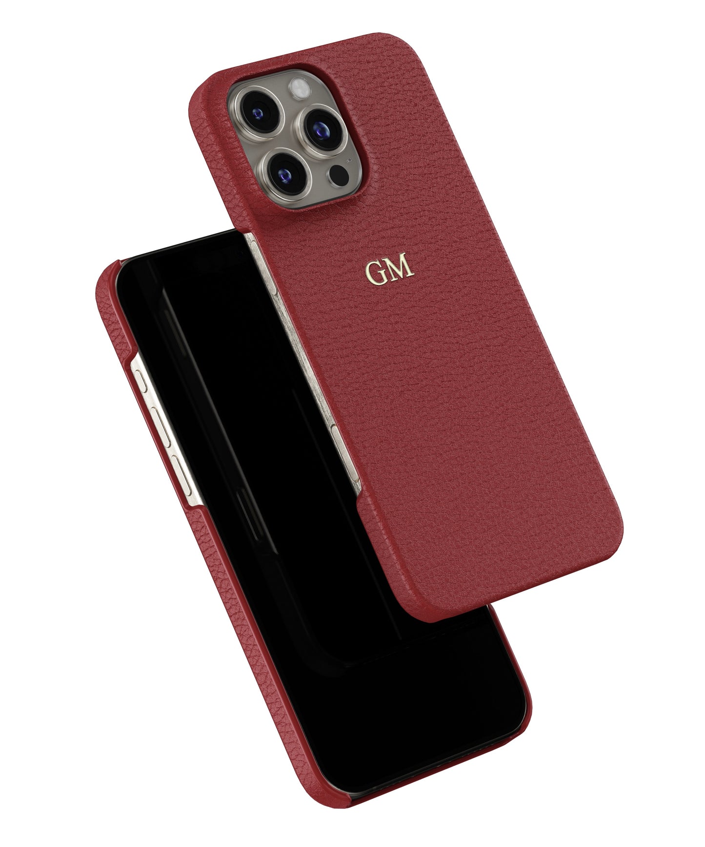 Red Genuine Leather iPhone Case