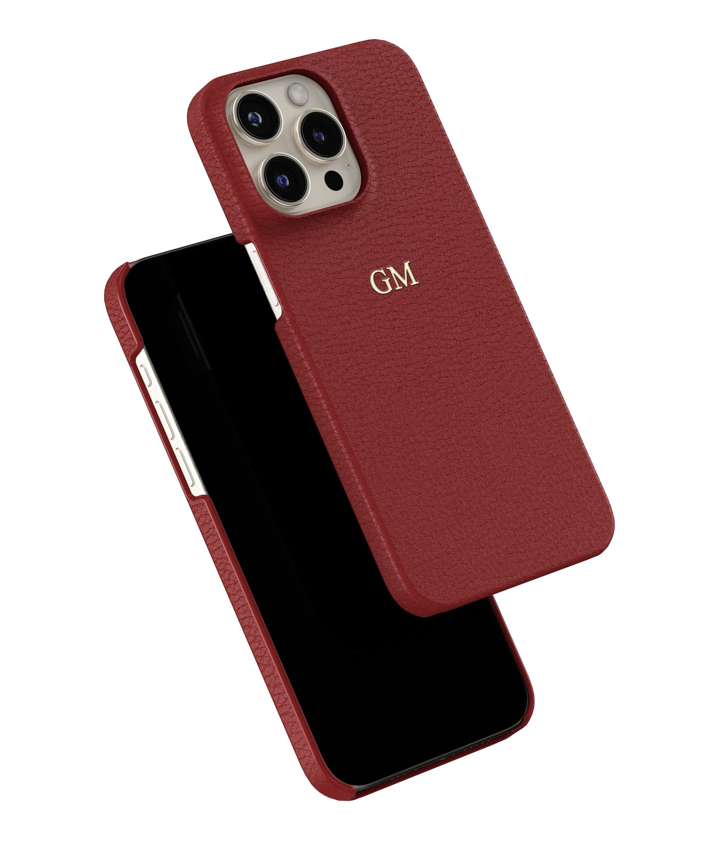 Red Genuine Leather iPhone Case